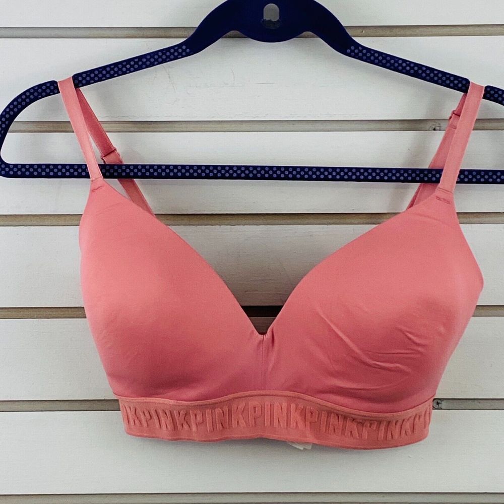 Womens 32DD Victoria's Secret PINK Bra Wear Everywhere Wireless Lightly Lined